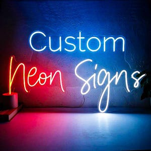 Letras de neon de LED, letreiro de neon personalizado, letreiro de neon personalizado, luzes de neon personalizadas, texto em letreiro de neon, decoração de parede para quarto, letreiro de neon com logotipo exclusivo