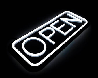Neon Outdoor Custom Open Sign: Waterproof LED Neon for Businesses, Large & Exterior Resilient Outdoor Light w/ Waterproof, Neon open signs