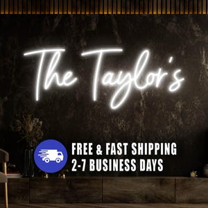 Letrero de neón con nombre personalizado, luz LED personalizada para bodas, decoración de dormitorio LED, decoración de pared con letrero LED, regalo personalizado, letrero de neón familiar