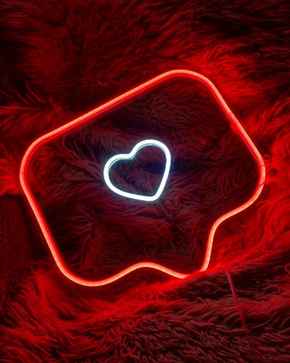 Buy 5 Pieces LED Bedside Lamp Love Heart Neon Light Atmosphere