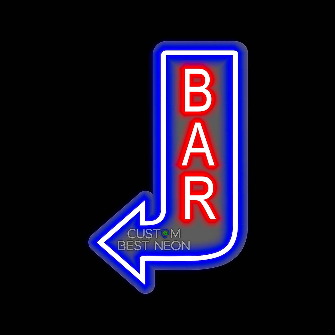 Outdoor Neon Led Bar Signs Open for Business Sign Exterior Etsy