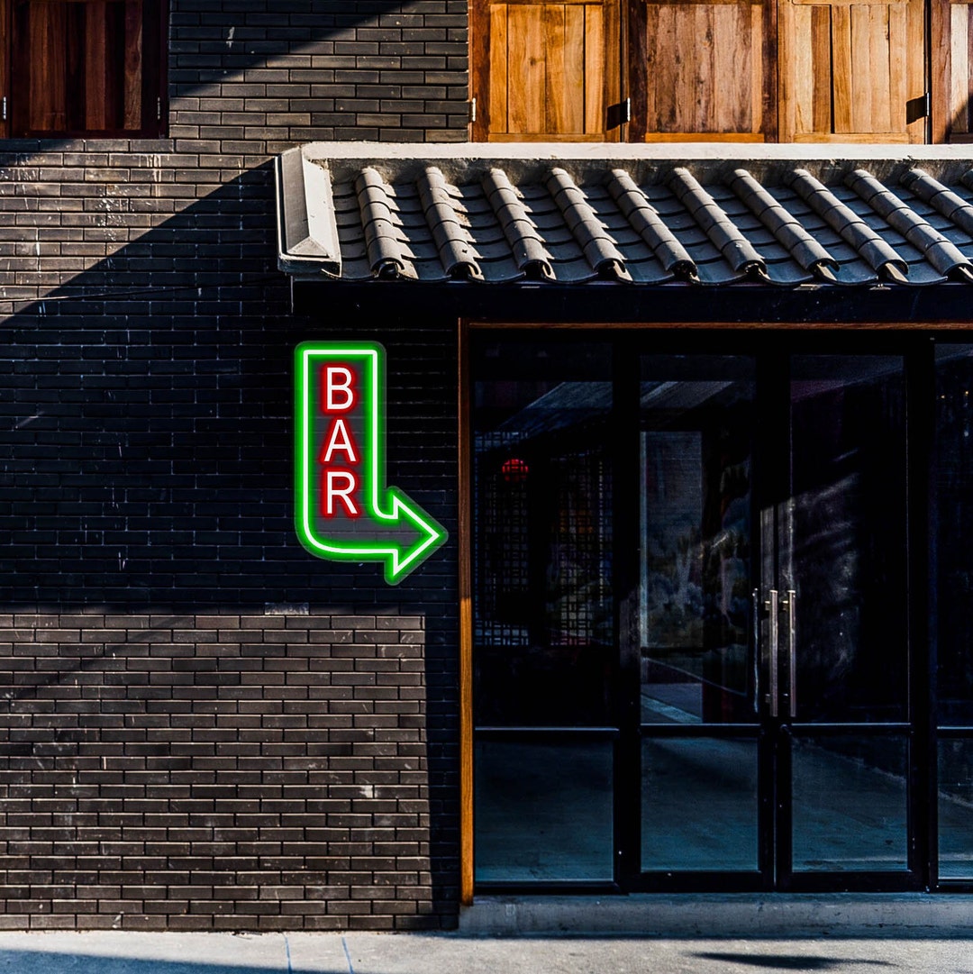 Out R Inn Bar Sign Neon Outdoor Open Bar Sign: Waterproof LED Neon for Businesses, Large ...