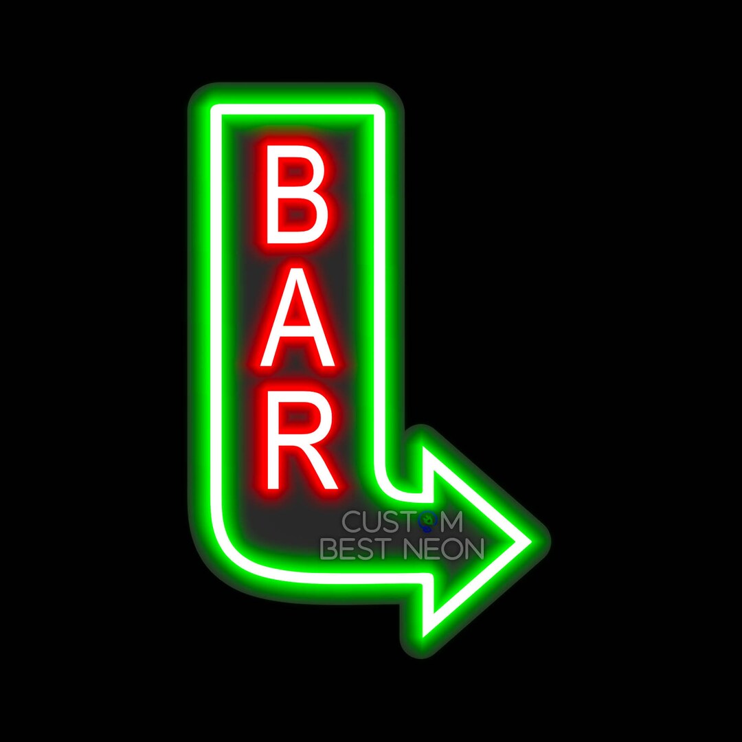 Outdoor Bar Sign Custom Bar Neon Sign Personalized Bar Sign Etsy