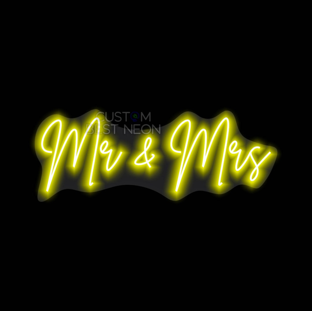 Mr & Mrs Custom Neon Sign, Wedding Decor, Personalized Gifts, Neon