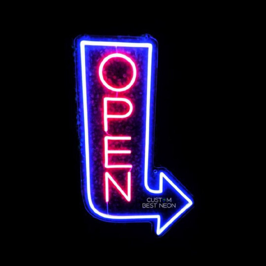 OPEN NEON SIGN Outdoor Ads Led Business Open Sign Custom Etsy