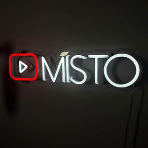 Letrero de neón para streamer, letrero de neón para gamertag, letrero de neón para canal de YouTube, letrero de neón LED para YouTubers, luces de neón personalizadas, regalo para novia influencer