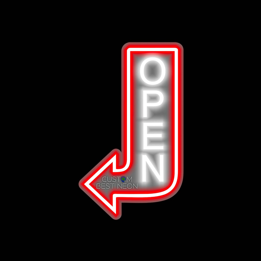 Neon Outdoor Open Sign Waterproof LED Neon for Businesses, Large
