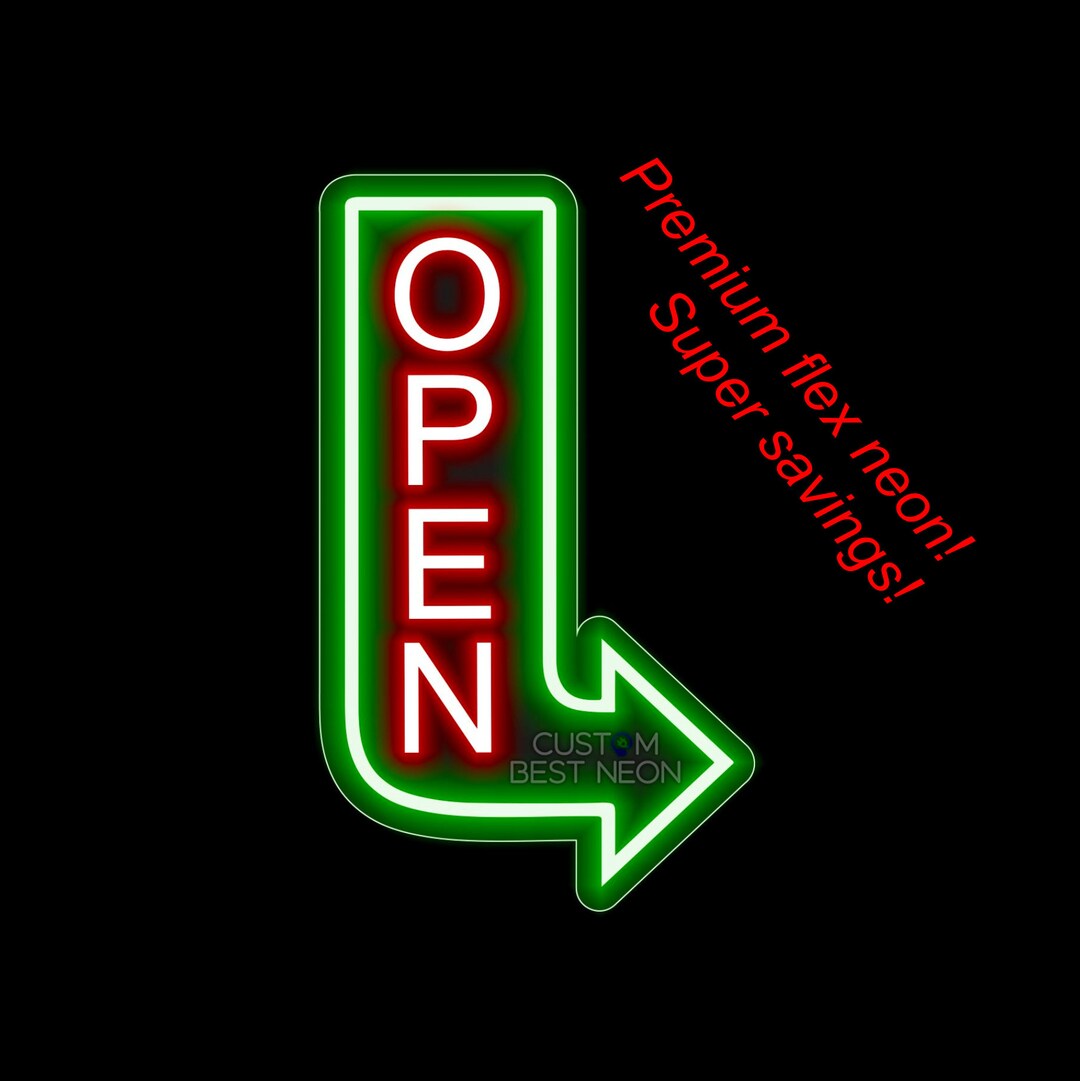 OPEN NEON SIGN Outdoor Ads Led Business Open Sign Make A Etsy