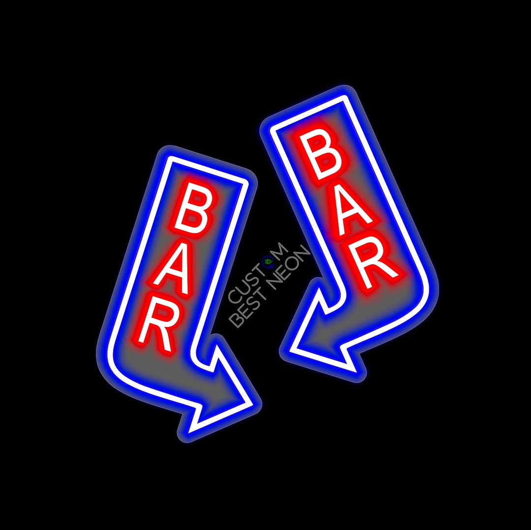 Custom Neon Sign Bar Neon Sign Wall Art, Bar Led Neon Sign Modern Neon