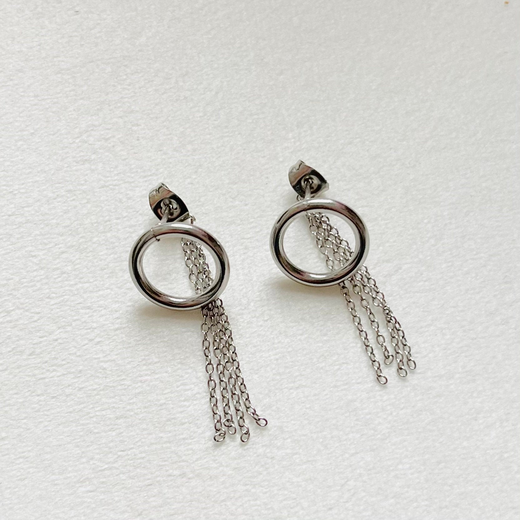 Ohrringe Edelstahl Silber Runde Ohrringe Edelstahl Etsy.de