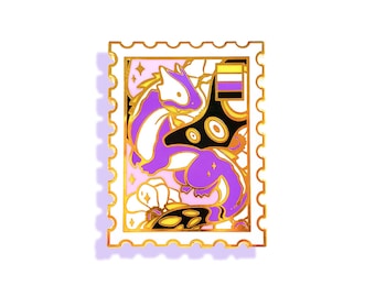 Nonbinary Anemone Pin