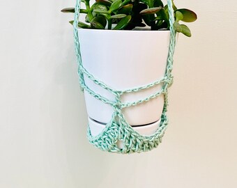 Hanging Plant Basket Instant Download PDF Pattern, Hanging Plant Basket, Standard 5 Inch Size Dual Purpose Flower Pot Holder, Video Tutorial