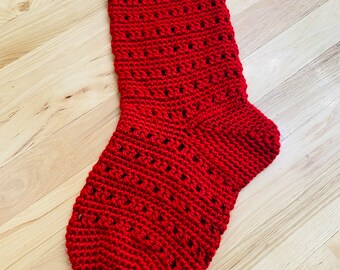 PDF Crochet Pattern - Snowdrift Christmas Stocking