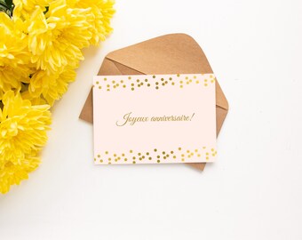 Carte Postale Joyeux Anniversaire Vintage Etsy