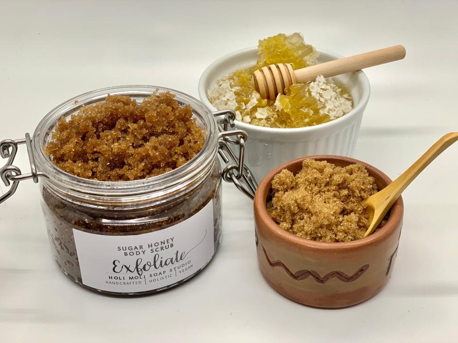 Exfoliate Brown Sugar Honey Scrub Etsy