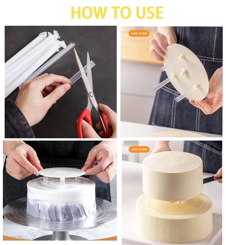 How to Correctly Tier a Cake – Professional Step-by-step Cake Stacking ...