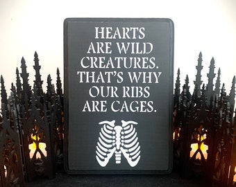 Morticia Addams sign, gothic wall art, goth decor, home decor, macabre decor, spooky wall art, haunting sign, painted wood
