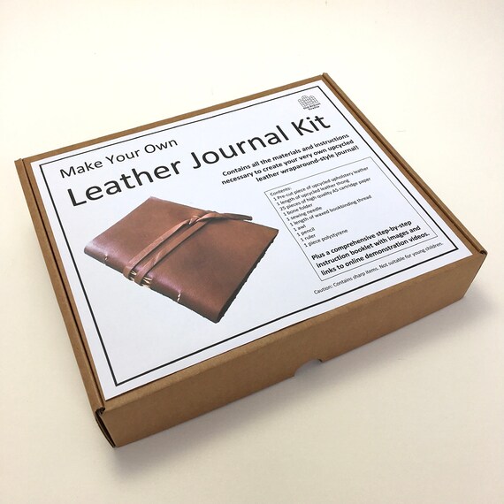 Make Your Own Leather Journal Kit Wraparound Leather Etsy UK
