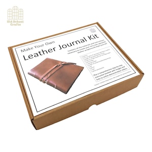 Make Your Own Leather Journal Kit - wraparound leather notebook making kit