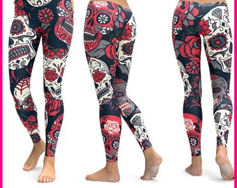 Ayf-S478 Calavera Sugar Skull Black Cats Womens Yoga Pants Sports Workout Leggings Athletic Tight Pants Fitness Power Stretch Yoga Leggings Tummy Control Ayf-S478 Calavera Sugar Skull Black Cats Womens Yoga Pants Sports Workout Leggings Athletic Tight Pants Fitness Power Stretch Yoga Leggings Tummy Control