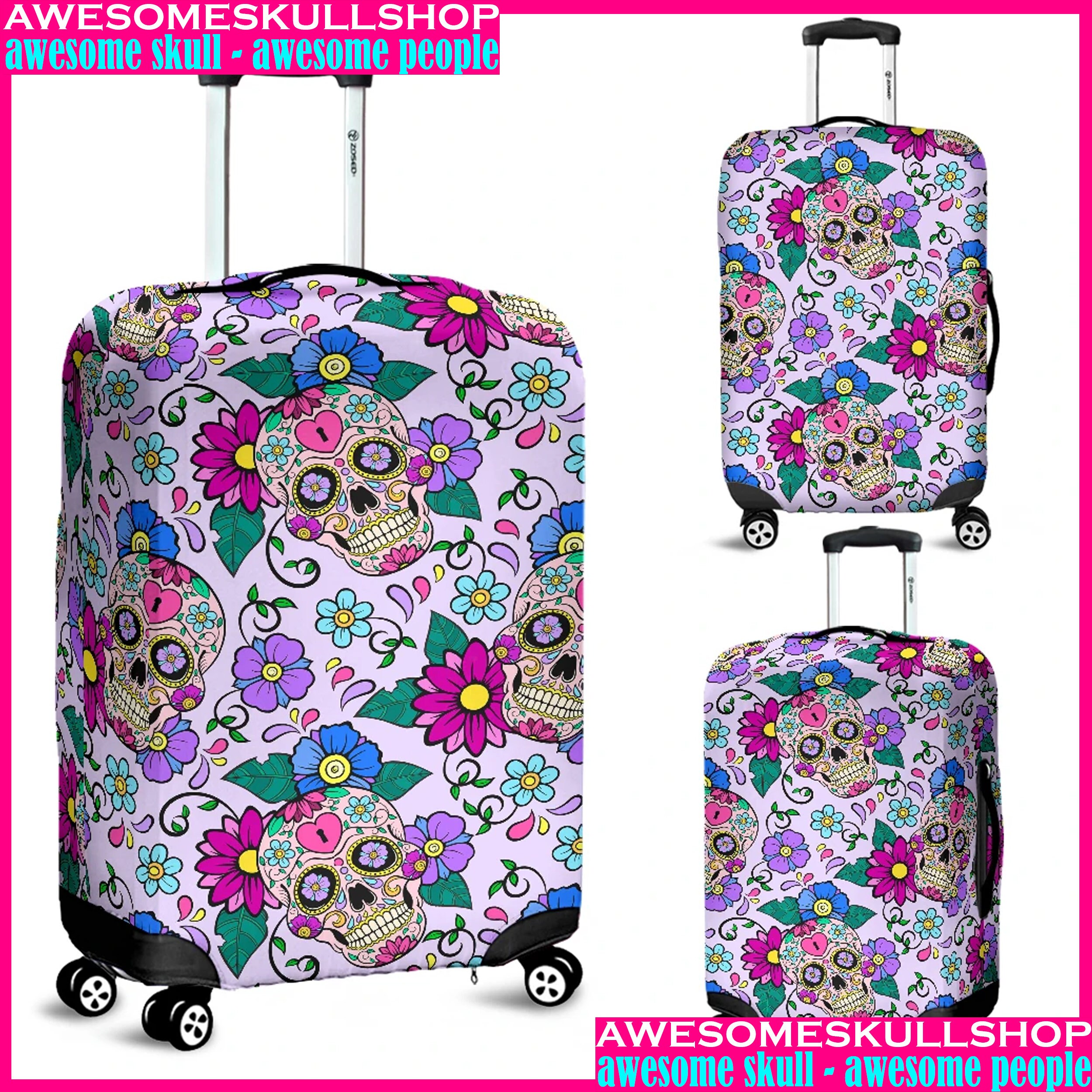 Sugar Skull Luggage Cover Sugar Skull 