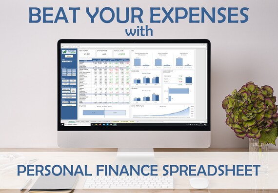 Excel Budget Template Personal Finance Spreadsheet Monthly | Etsy