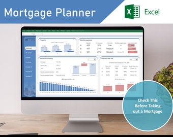Modèle d'hypothèque Excel | Planificateur hypothécaire | Calculateur de prêt