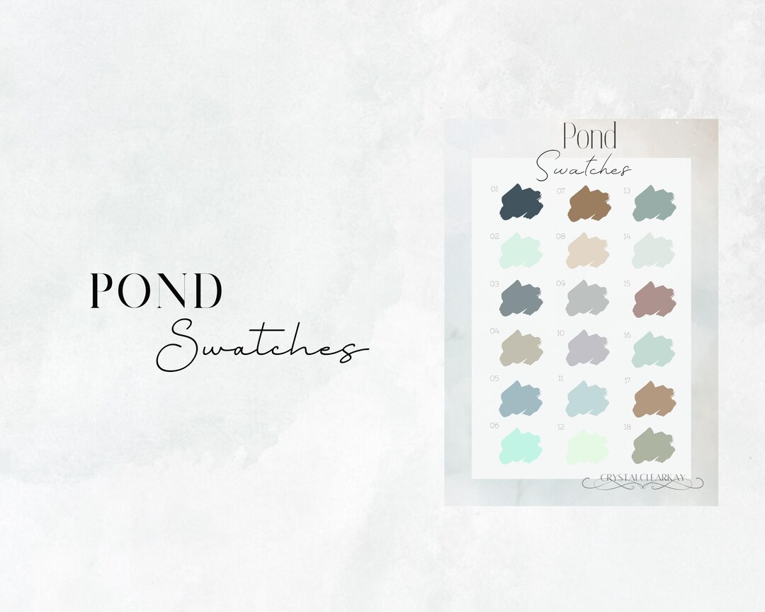 Pond Paint Swatches | Green Pastel Shades | Earthy Colours | Nature ...