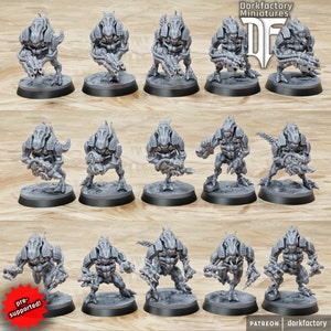 Infantry Spawn - 3d-printable STL files | dorkfactory miniatures