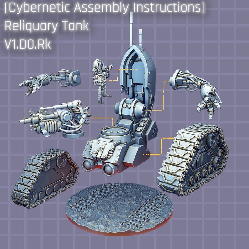 Reliquary Tanks 3d-printable STL files the mech breacher becomes the ad destroyer dorkfactory miniatures image 5