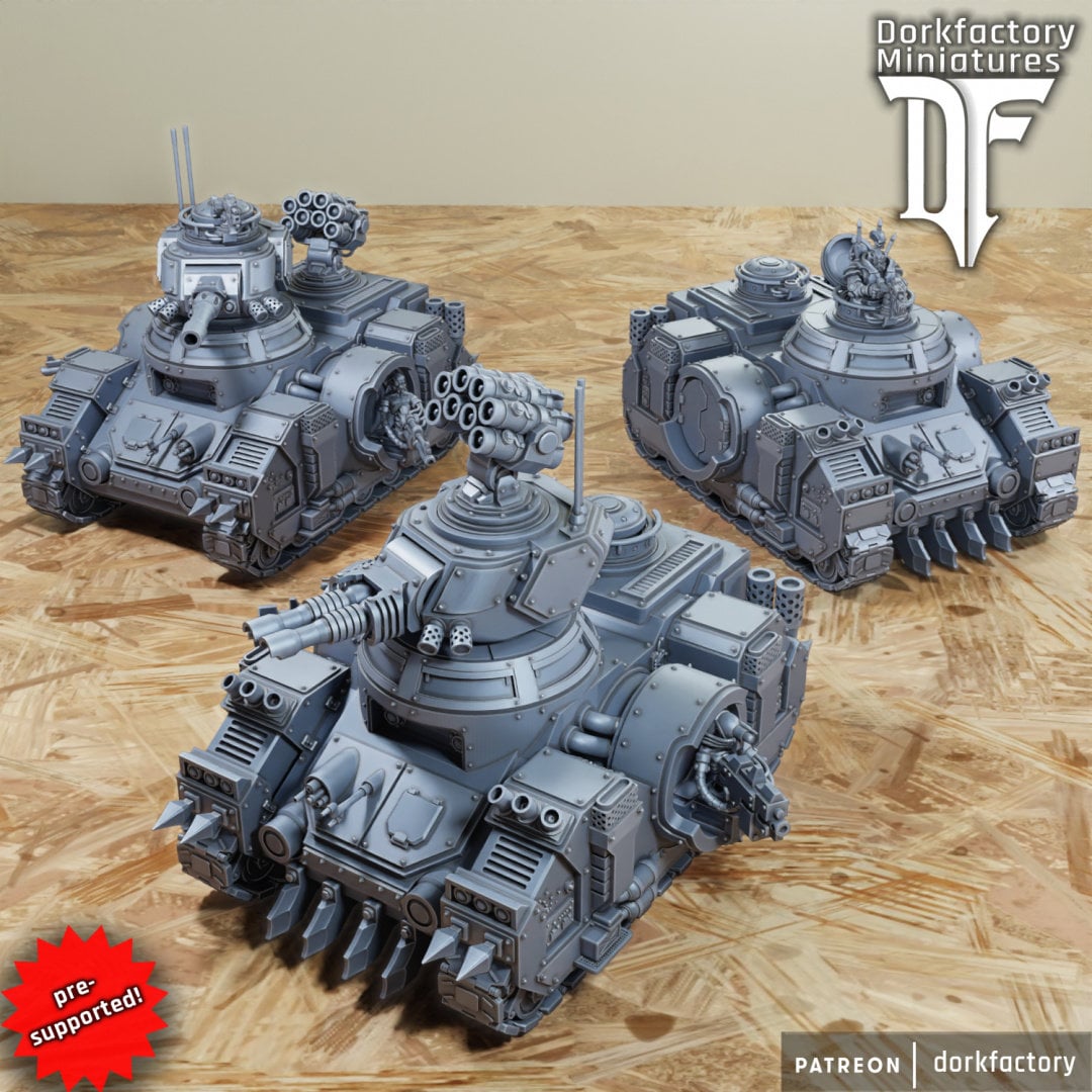 Dread Pattern Tank Builder - 3d-printable STL Files | Dorkfactory