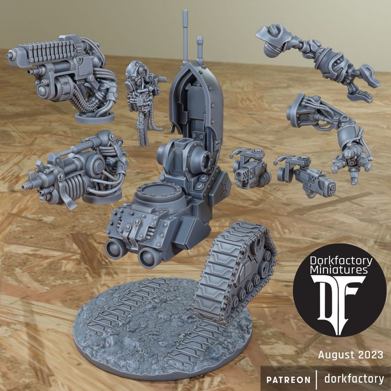 Reliquary Tanks 3d-printable STL files the mech breacher becomes the ad destroyer dorkfactory miniatures image 2