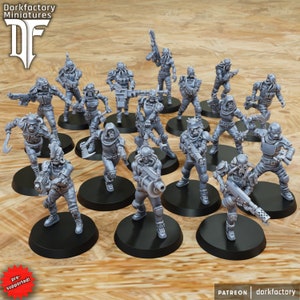 Combat Rabble - 3d-printable STL files |  dorkfactory miniatures