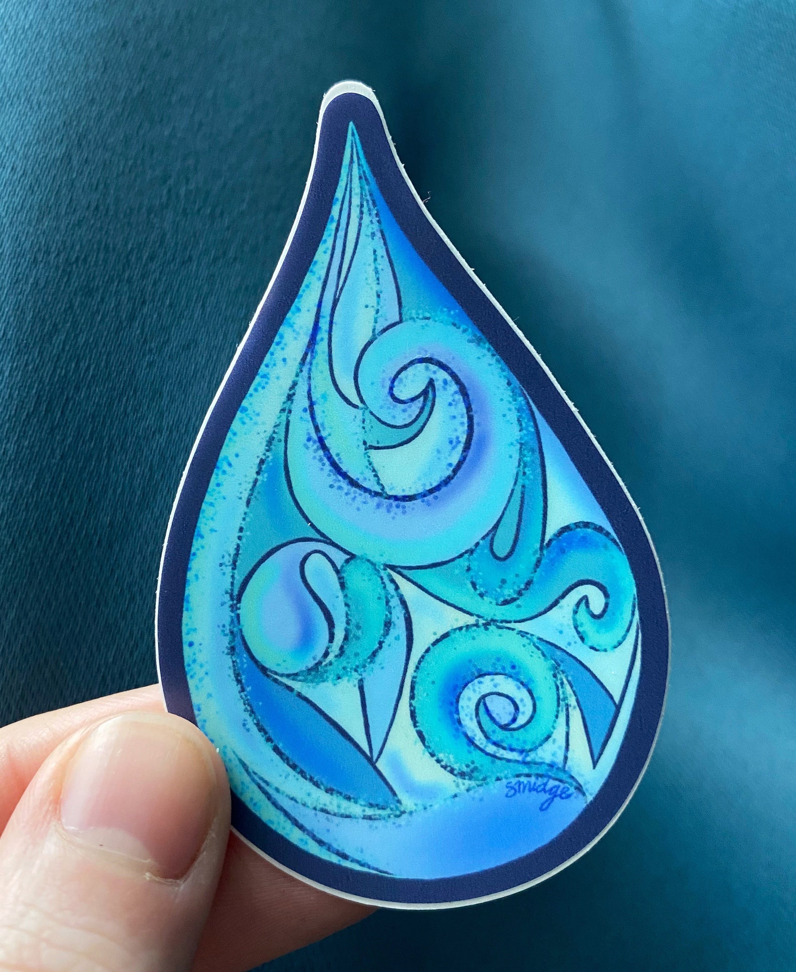 Water Droplet Sticker Inspired by Quote be Water Handmade Vinyl Sticker