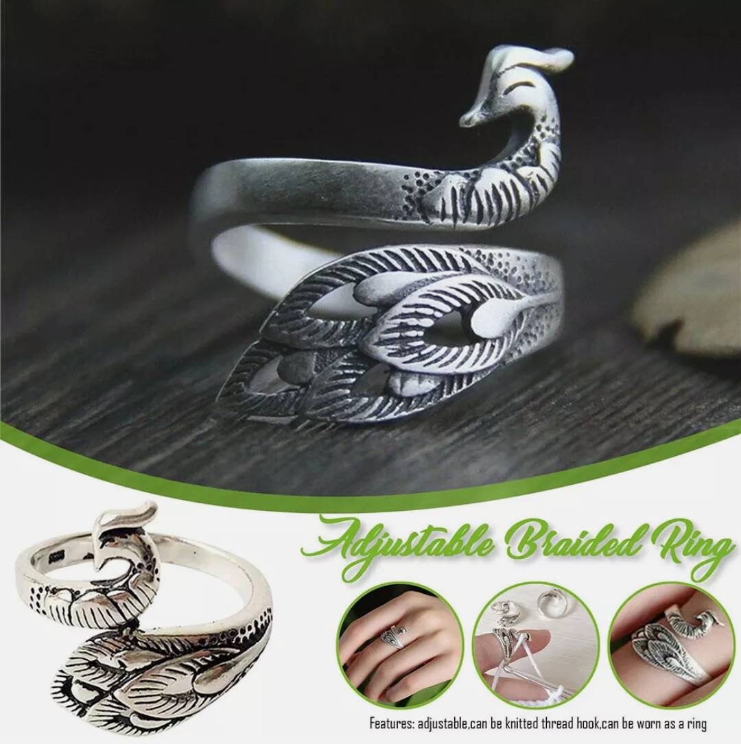 Peacock crochet knitting tension ring Etsy