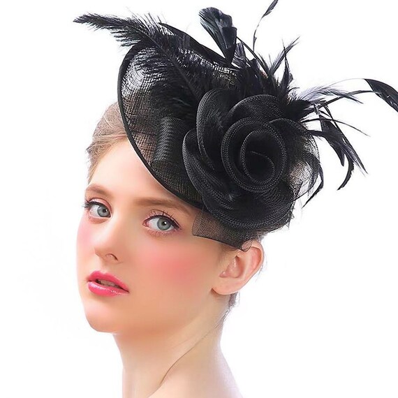 FlorisAmorStudio 11 Colors Fascinator, Women's Tea Party Hat, Church Hat, Kentucky Derby Hat, Fancy Hat, Tea Party Hat, Wedding Hat, with Clip