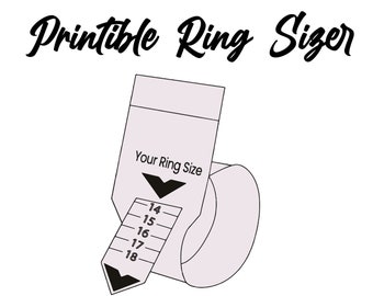 printable ring sizer instant digital download find your etsy israel