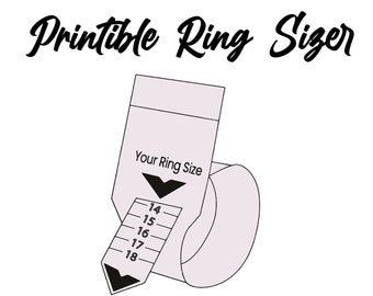 Free Printable Ring Sizer Find Your Ring Size Paper Ring Sizer at Home  Instant Download Measure Your Finger Ring Ruler size Guide 