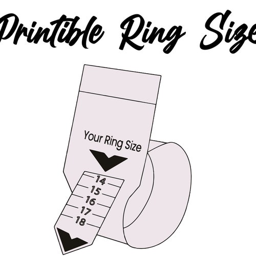 printable ring sizer ring size finder ring size measuring etsy ireland