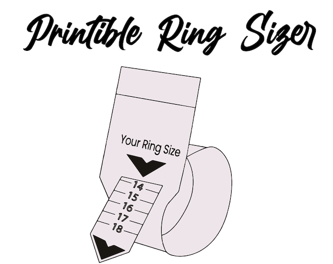 Printable Ring Sizer: Ring Size Chart (digital Download) - Etsy