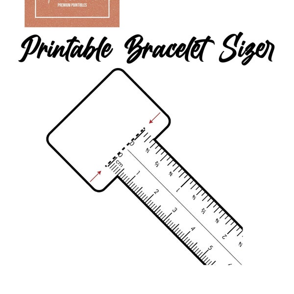 Printable Bracelet Sizer | Wristband Size Finder | Wrist Size Measuring Tool | Instant Digital Download