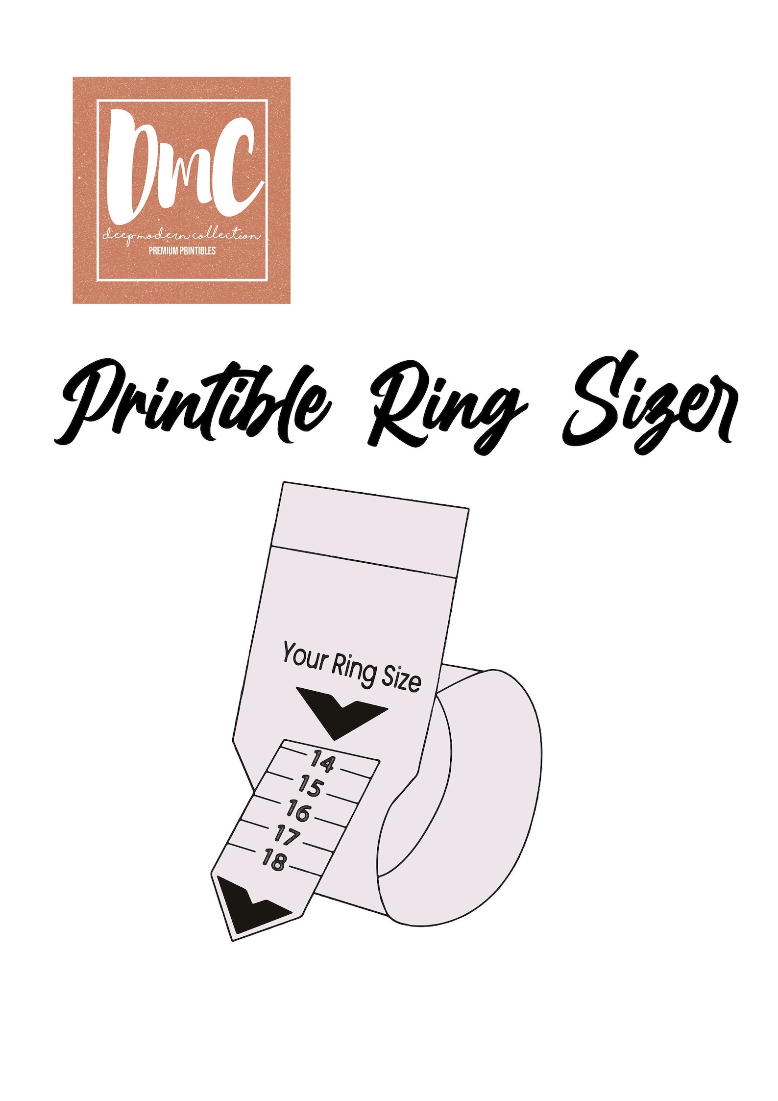 Printable Ring Sizer Ring Size Finder Ring Size Measuring Tool Ring