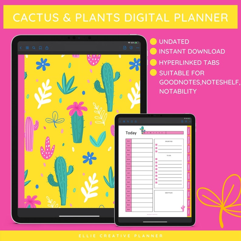Undated 2022 Digital Planner Digital Ipad Planner Etsy UK