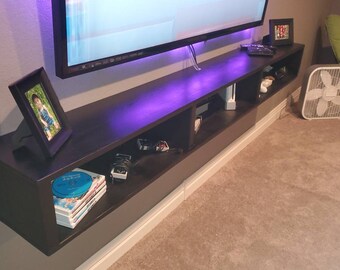 picture Corner Shelf Ideas Under Tv floating tv shelf etsy