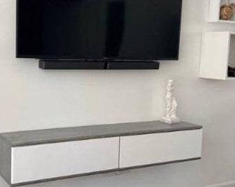 Floating TV Shelf - Side-by-Side 2 Door