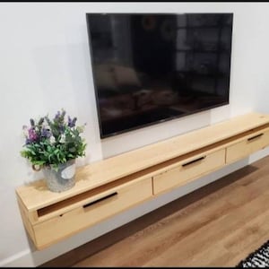 Floating TV Shelf - 2 Top 3 Door