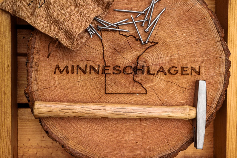 Custom Minneschlagen Portable Hammer and Nail Game Etsy