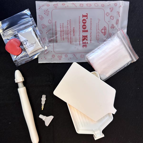 Diamond Painting Toolkit: Pen, Tray & Accessories