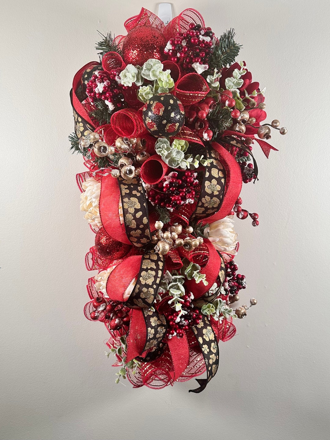 Winter Swag, Christmas Door Decor, Holiday Door Decoration, Christmas