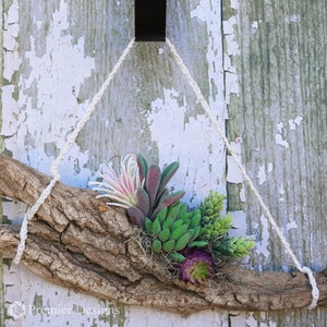 Faux/Fake Succulent Wall Art Hanging, Faux Succulent Arrangement, Driftwood Décor, Beach Wall Décor, Driftwood Wall Art, Driftwood Sculpture